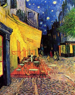 paintmedownsir:  Vincent van Gogh, Cafe