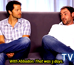 supermishamiga:  Misha’s face while Mark is talking about Jensen’s acting in