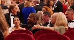 teamkanyedaily:  Kanye, Kim and Franca Sozzani at the Teatro dell'Opera di Roma. May 22.