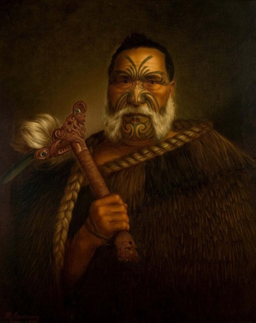 Maori portraits by Gottfried Lindauer. Click to see names