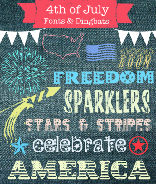 DIY 13 Free Celebration Fonts and Dingbats from Made In A Day here. For fonts I love go here. For mo