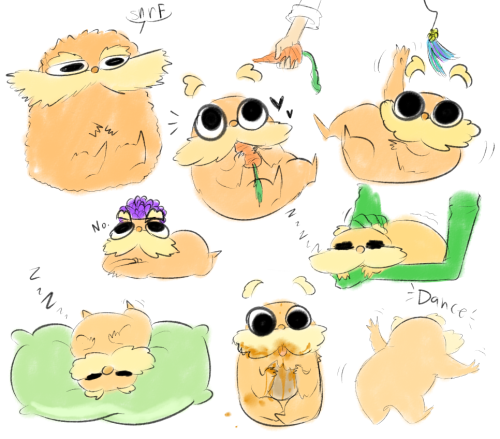 jankybones:More lil’ Lorax beans from the livestream! Lots of requests in that one!