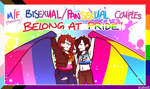  With pride month coming up, just a reminder that m/f presenting couples and other individuals who i