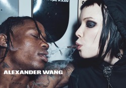 lonerboner:Travis Scott &amp; Alice Glass for Alexander Wang