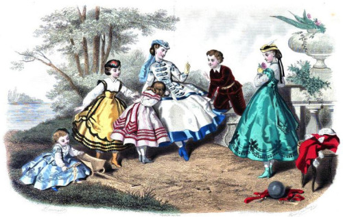 1866 fashions in La Mode Illustrée 
