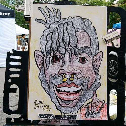 Doing caricatures at the Central Flea in Central Square today!  95 Prospect St. #caricature #cambridge #centralflea #caricatures #caricaturist #portrait