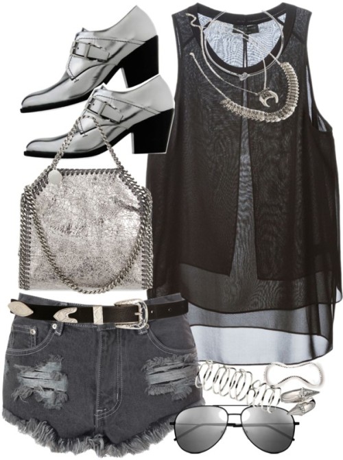 styleselection: Untitled #3483 by amylal featuring H&MRag bone sheer top, 380 AUD / Glamorous hi