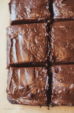 in-my-mouth:  Fudgey Brownies with Chocolate