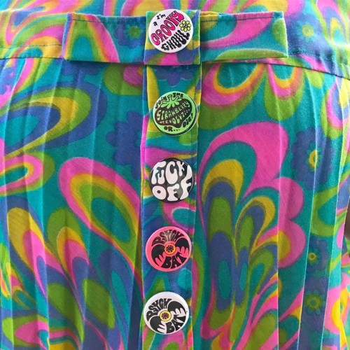 daizylemonade: I’m a groovy ghoul buttons from @oliverhibert (at Portland, Oregon)