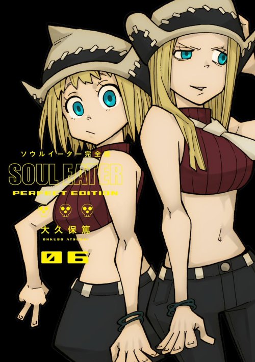 anime-to-the-t:Soul Eater Volume Covers 6-10Original Print versus Perfect Edition Okay, Crona needs 