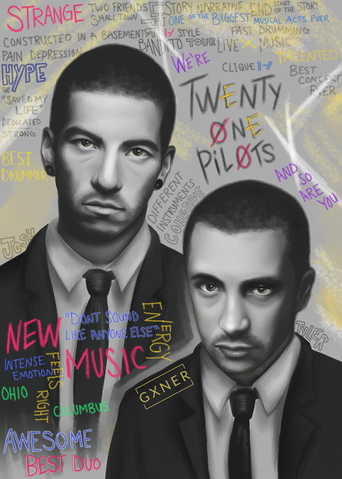 Magazine cover design based on how Twenty One Pilots are becoming musical legends for their unique s