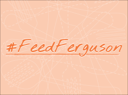 thefrogman:  Ferguson schools have been shut down and there are a lot of kids that depend on school lunches. For some that can be the only meal they receive in a day. Ferguson is a food desert right now. In cooperation with the St. Louis Area Foodbank,