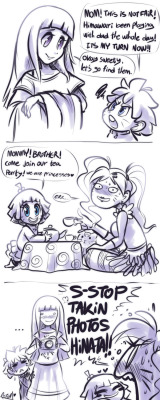 onemerryjester:  vaporotem:  Some doodle that i turned into a little comic before i head out. I bet this happens a lot(╯°-°）╯︵ ┻━┻  Omg hahahahahahahaaaa!!!! XD xD xD The best way to use sexy-no-jutsu! 