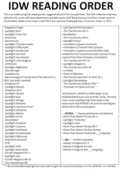 zandergb:  Another guide I made for /co/’s Transformers General threads. If I end up updating this one, I’ll just replace this image, so check back here if you want.  Wow, this is really helpful