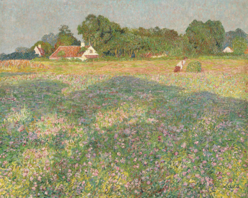 huariqueje:Clover Harvest   -    Emile Claus , 1900.Belgian, 1849-1924 Oil on canvas, 66 x 82 cm.