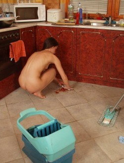 girlsaredociledecorations:  Clean my shit and shut the fuck up.   Kitchen porn!