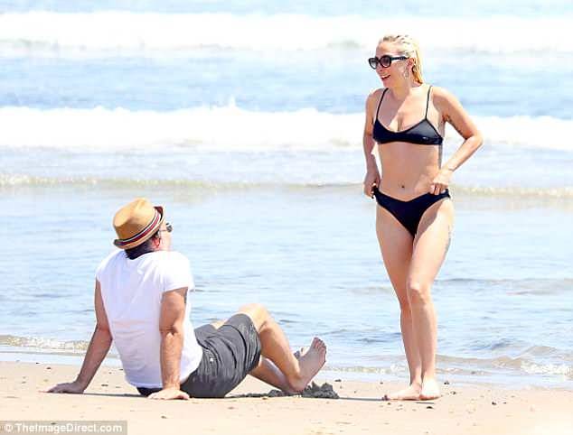 gagamedia:  July 1: Lady Gaga and Christian Carino at the beach in The Hamptons.