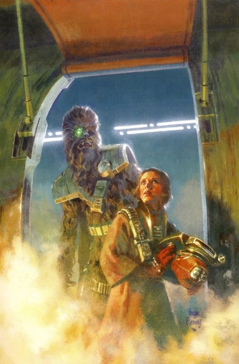 alwaysstarwars:  Awesome comic book cover illustrations by Hugh Fleming (I’m in love with the 