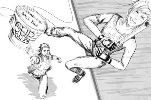 blackchocomuffin: Inktober day 3: BaitWhen cup noodles make Gladio lose his mind