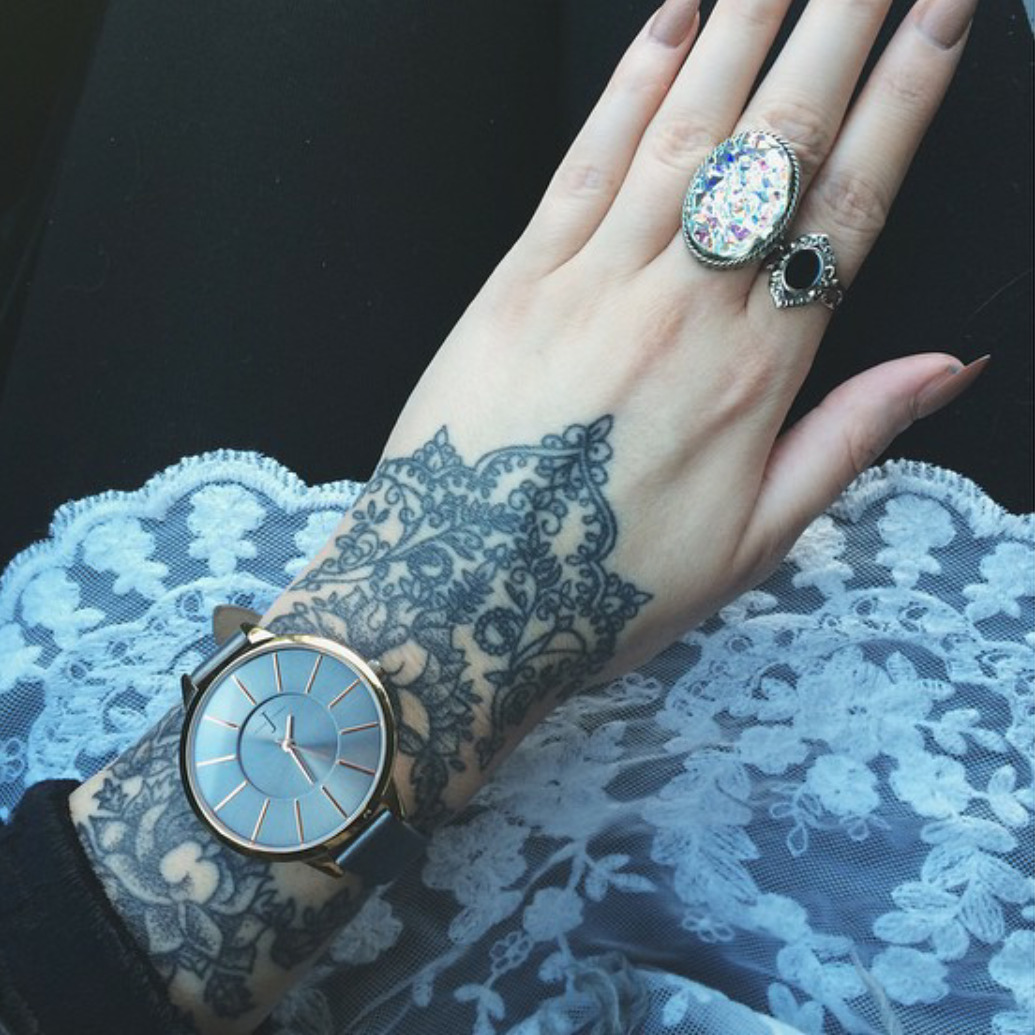 cutelittletattoos:  Little wrist tattoo by tattoo designer Olivia Fayne. 