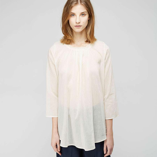 Eco Fashion / Organic By John Patrick Ruched Gauzed Blouse