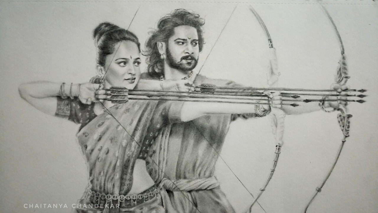 Pencil Sketch of Anushka Shetty  DesiPainterscom