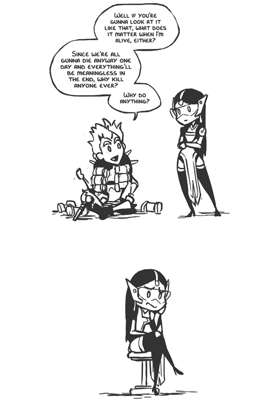 h0lyhandgrenade:  Philosophy 101 with Junkrat.I was going to do this earlier but