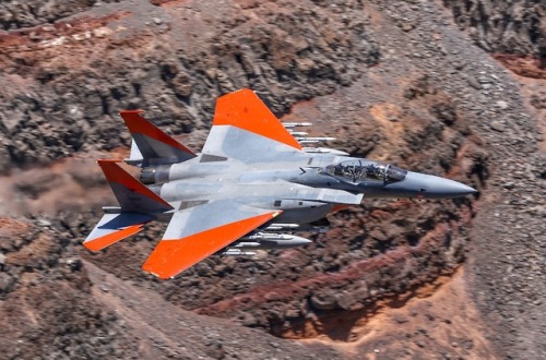 Loaded F-15SA In Star Wars Canyon F-15SA Bristles With A Dozen AIM-120 Missiles During Star Wars Can