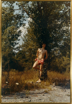 raveneuse:  Luigi Ontani, San Sebastiano d'après Guido Reni, 1970. 