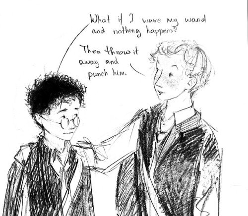 hp-art-by-nanse: This might me my favorite Ron moment from the first book