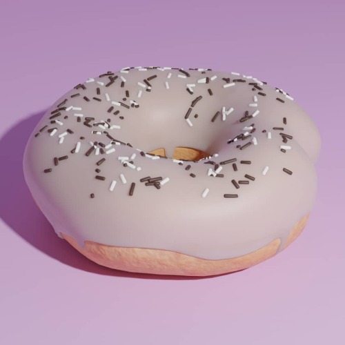 hadn’t practiced with #blender in ages  . . . #blenderdonut #donut #3dart #3d #3dmodeling http