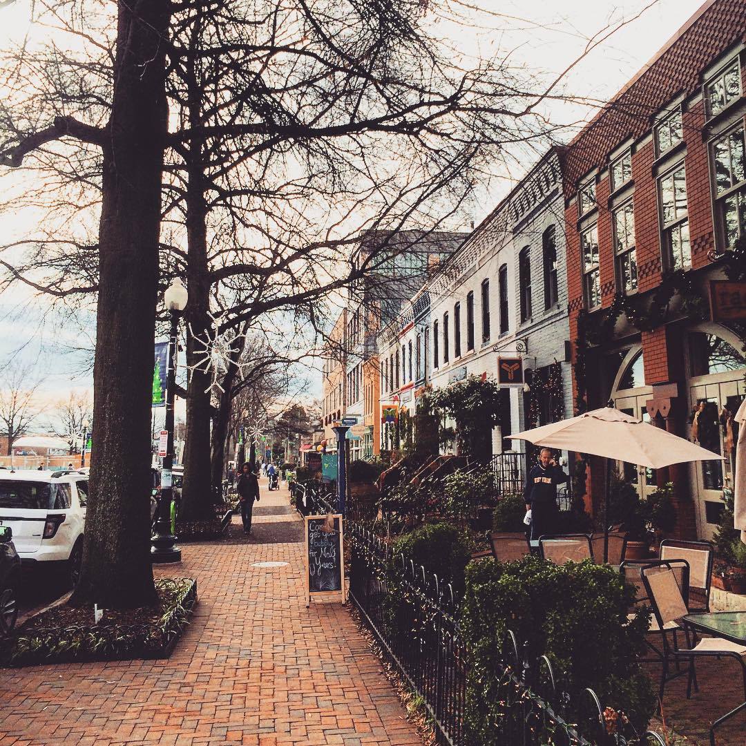 Brick sidewalks and walnuts. #DC quaintness. (at Capital Hill Washington)