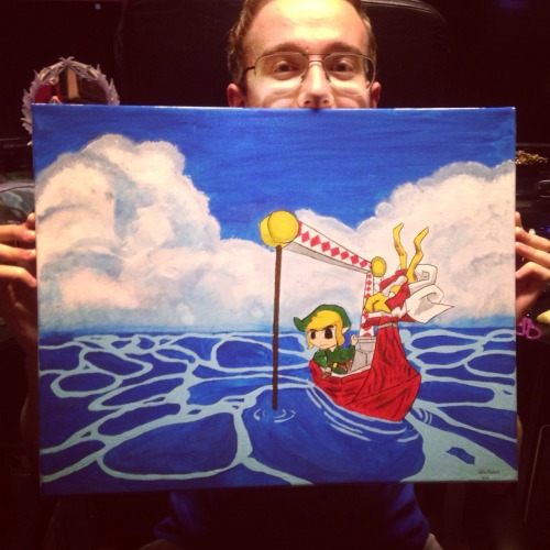 Made a Wind Waker painting for my special someone! He looks pleased. XD