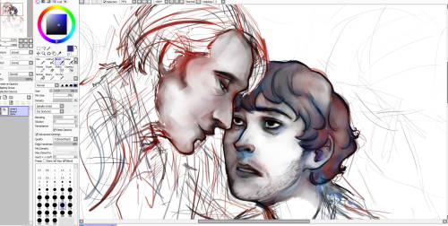 WIP Hannigram from tonight’s impromptu livestream. Shhhhh pretend it’s not horrifying~