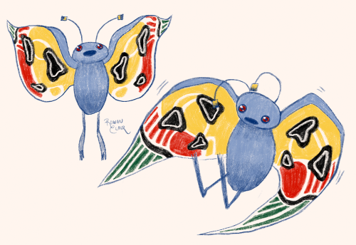 It seems as though, for unknown reasons, I never posted these mothmen I drew last year to this blog&