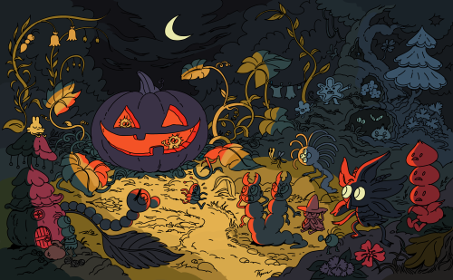 bobjinx:  a strange sight on hallowe'en night /(I started this last month but just got it colored)