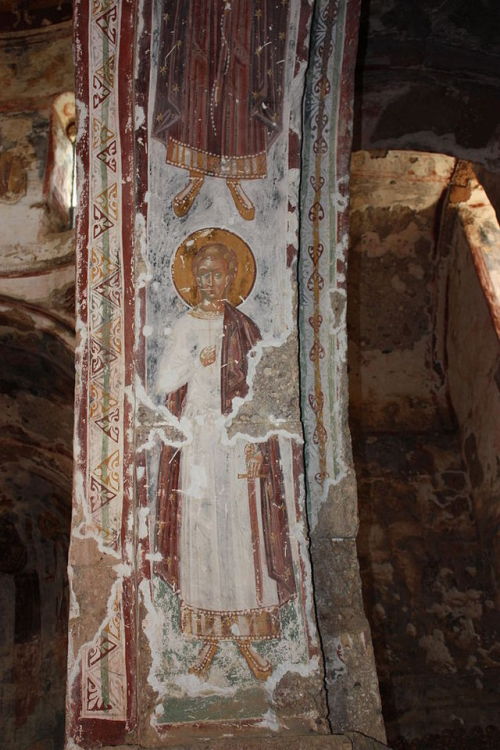 Frescoes in Tsalenjikha cathedral, Georgia; possibly 14th century