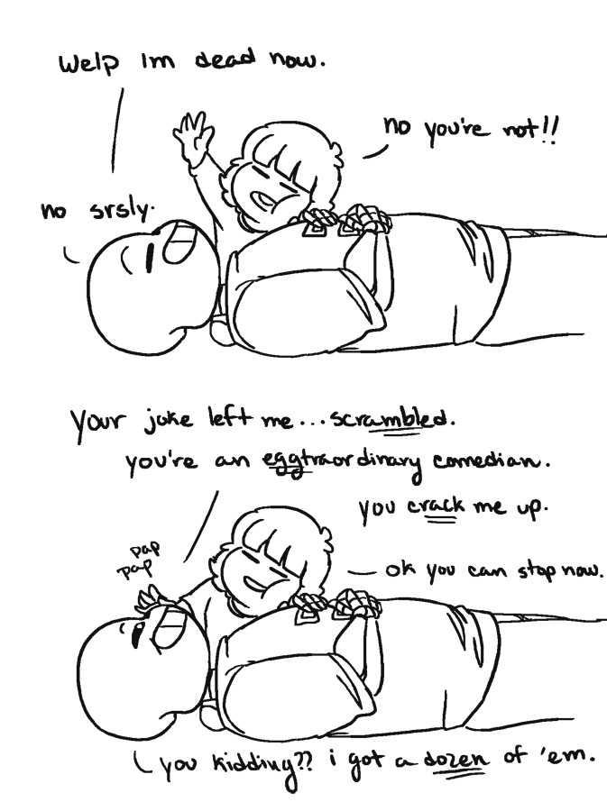 undertale-fanart:  pig-demon:  get it. like. a dozen of eggs?bonus, excited dunkle