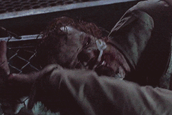 thewalkinggifs:  "I didn't want you in here." "I know, I had to." The Walking Dead - Internment  