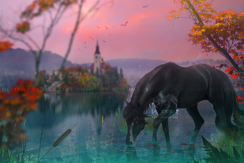 “The magic lake”Made by @ulfeid3art See in HD here