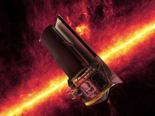 kenobi-wan-obi:  Happy Birthday to The Spizter Space Telescope!     Launch date: August 25, 2003, 5:35 AM      The Spitzer Space Telescope, formerly the Space Infrared Telescope Facility, is an infrared space observatory launched in 2003. It is the fourth