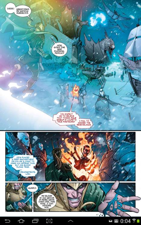 From Thor Season One comics. So that explains why Loki doesn&rsquo;t look like a Frost Giant (except