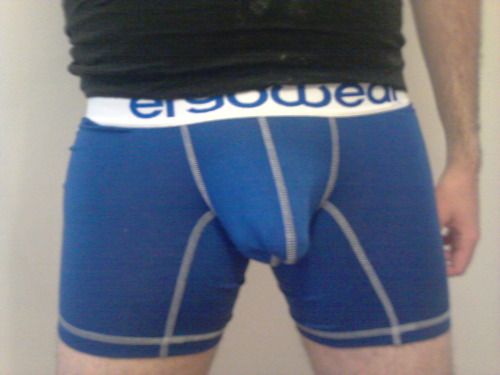 jdblakey: Loving my new Ergowear undies. How do you guys like my hairy body and big bulge in blue b