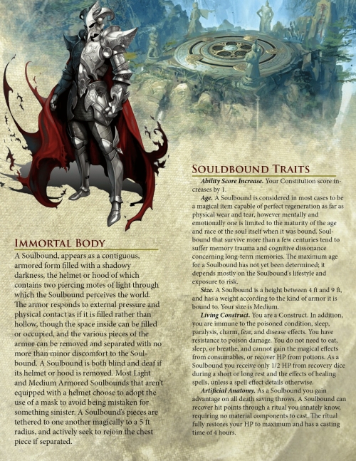 dnd-5e-homebrew:Soulbound Race by GreyPilgrim333