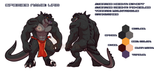 Character Ref Specie Urdcommission for R4GEQU1T a reference of his space raptor character Specie Ur