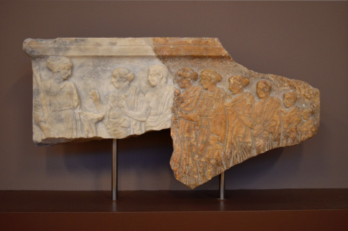 greek-museums:Archaeological Museum of Brauron:Votive reliefs from the sanctuary of Artemis. (5th-4t