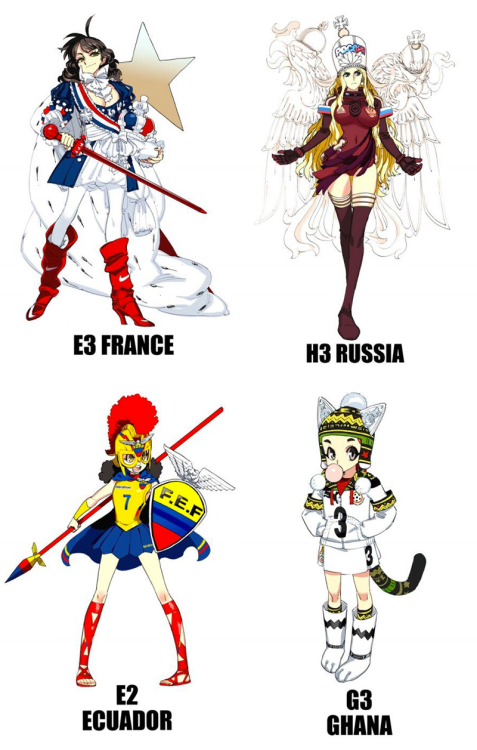 Porn Pics Anime mascots for World Cup! -source-