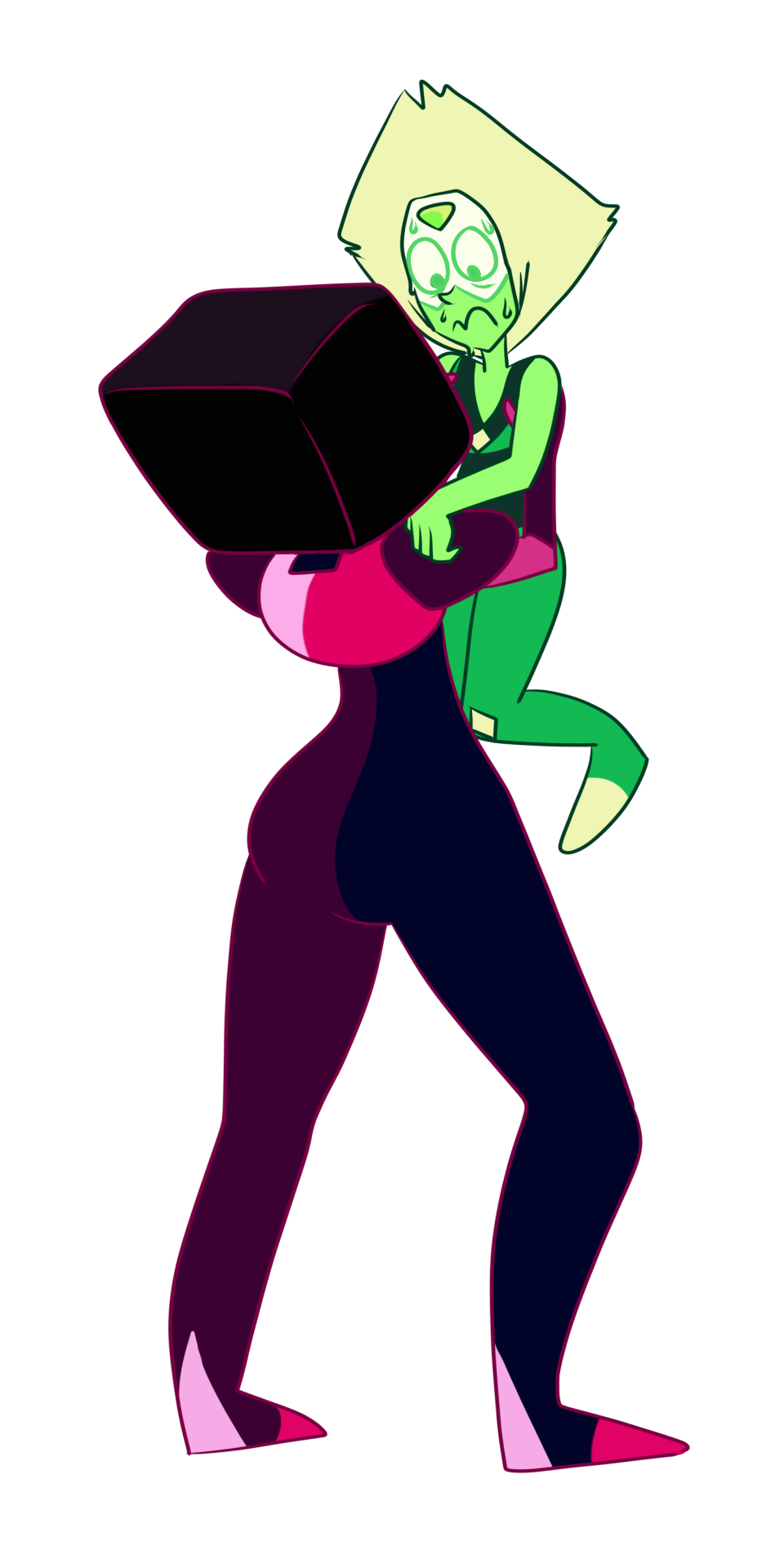 im-concerned-about-blueberries:  Pics of Garnet fusing with Peri and Green Topaz