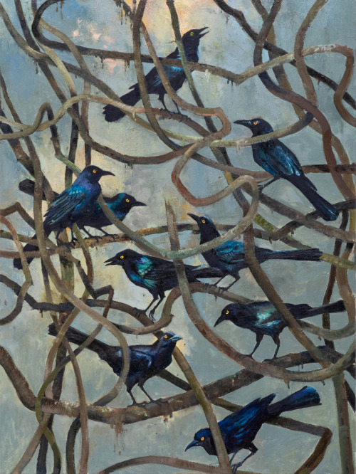 polkadotmotmot:John Alexander - Birds and Bramble, 2019