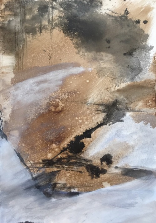 tkgstudio: Makoto Takigawa Untitled Water mixable oil, ink on paper 29&quot;x 20&quot; www.t